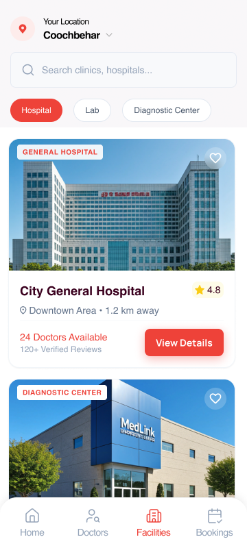 Facilities listing